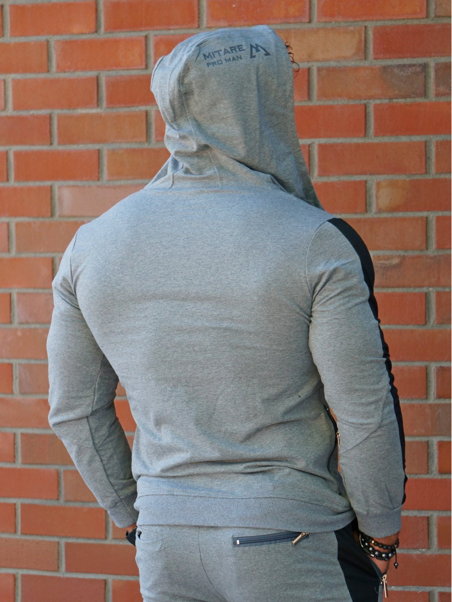 Hooded sweatshirt K097 dark gray MITARE PRO MAN