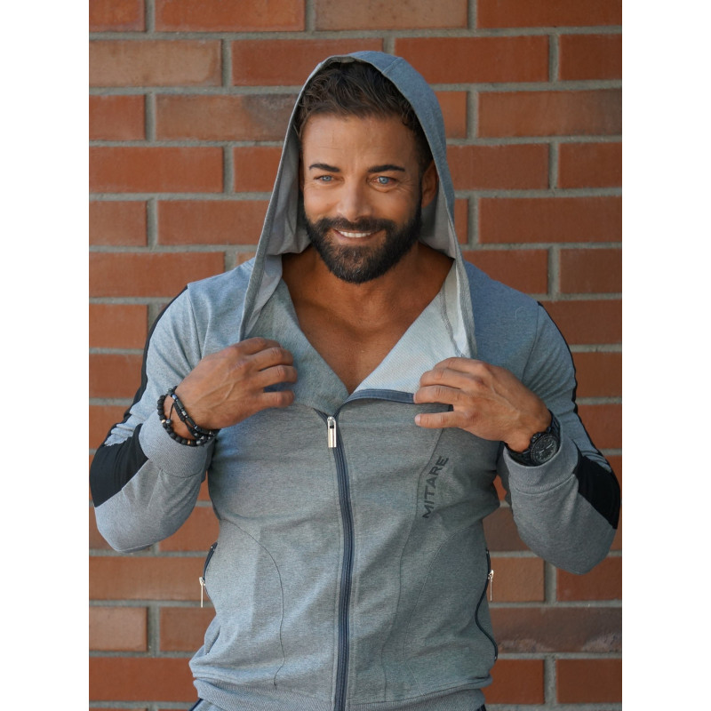 Sweat à capuche K097 gris foncé MITARE PRO MAN