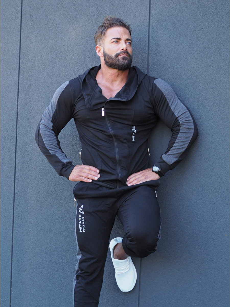 Sweat à capuche K097 noir MITARE PRO MAN