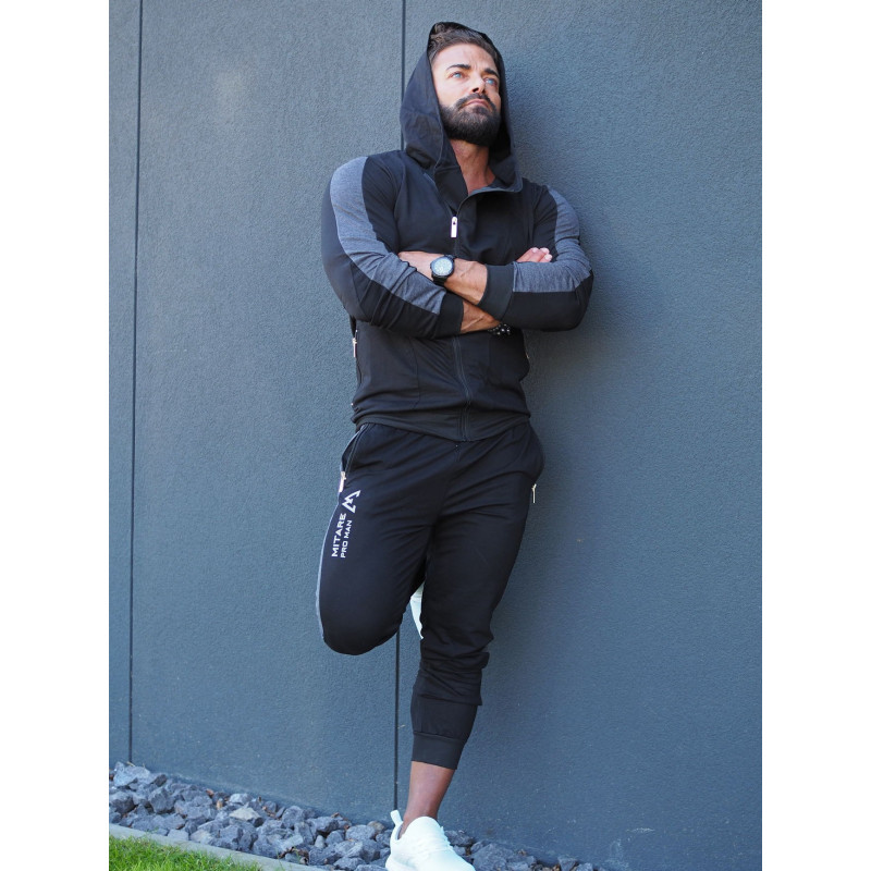 Hooded sweatshirt K097 black MITARE PRO MAN