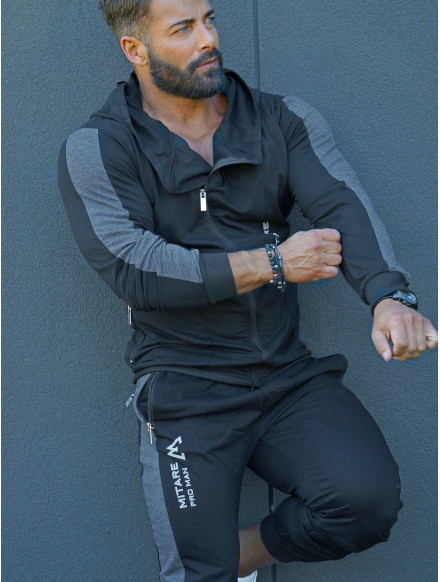 Sweat à capuche K097 noir MITARE PRO MAN