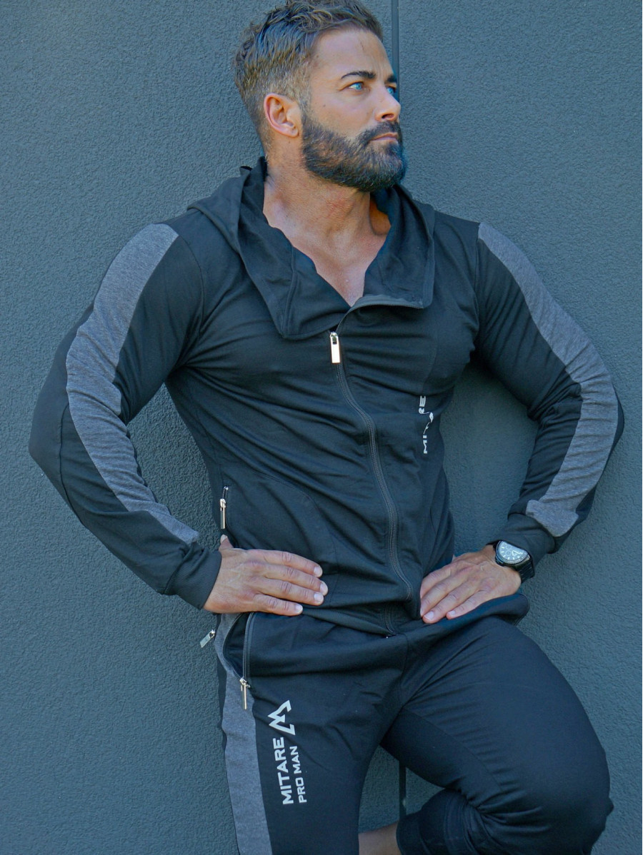 Kapuzenpullover K097 schwarz MITARE PRO MAN