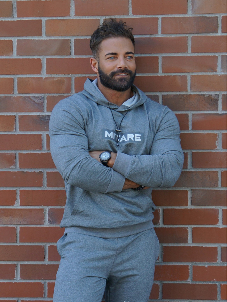 Kapuzenpullover K103 dunkelgrau MITARE PRO MAN