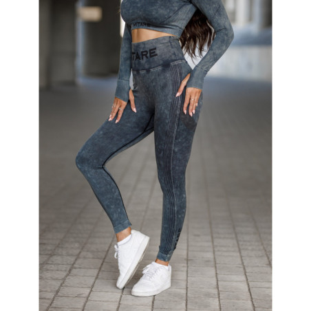Seamless leggings PUSH UP MAX MARBLE K111 schwarz MITARE