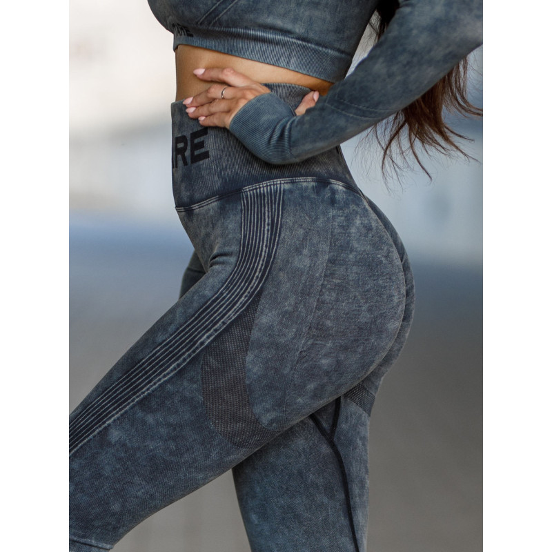 Legging sans couture PUSH UP MAX MARBLE K111 noir MITARE