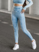 Leggings senza cuciture PUSH UP MAX MARBLE K111 blue jeans MITARE