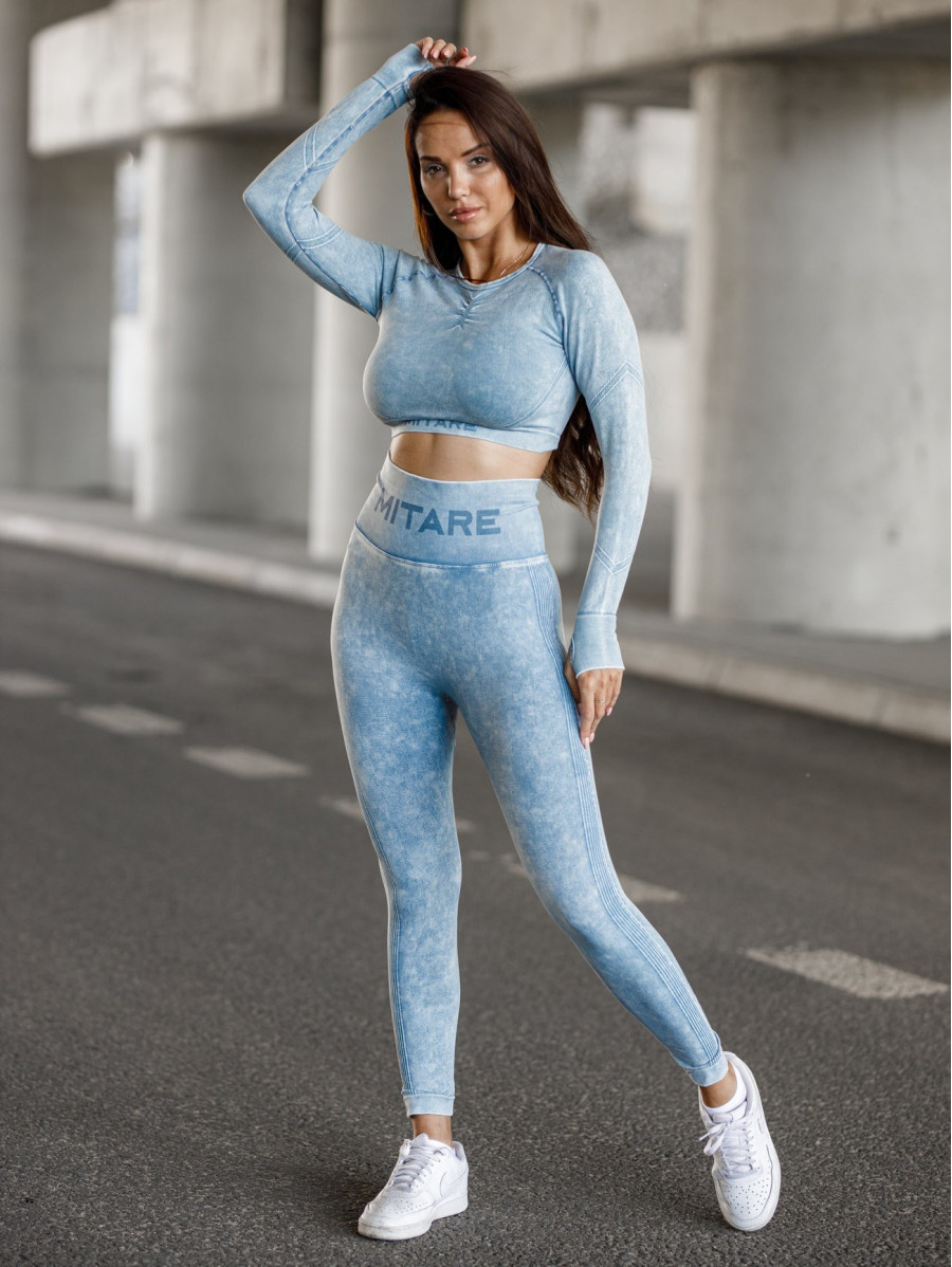Top court sans couture PUSH UP MAX MARBLE K110 blue jeans MITARE