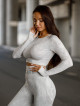 Top court sans couture PUSH UP MAX MARBLE K110 gris clair MITARE