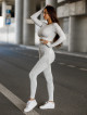 Leggings senza cuciture PUSH UP MAX MARBLE K111 grigio chiaro MITARE