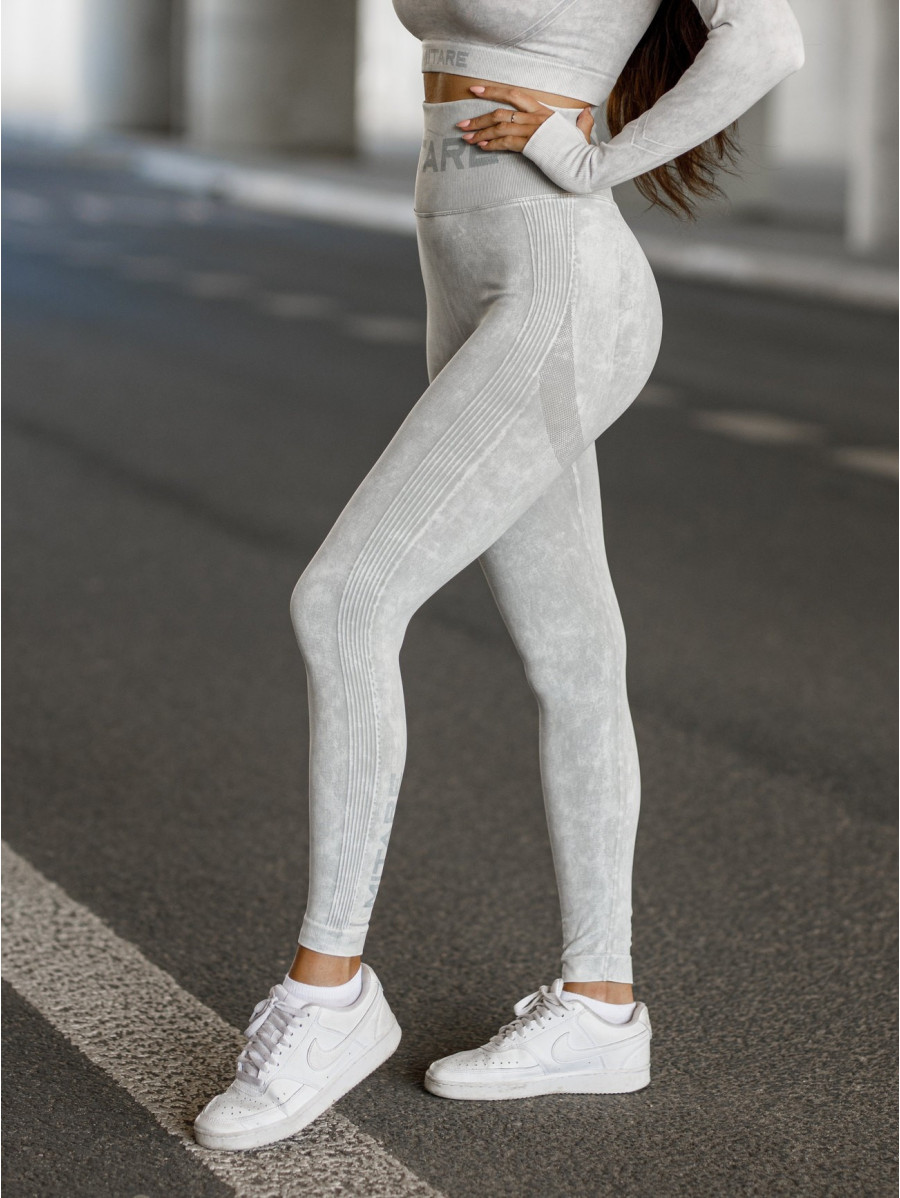 Leggings sin costuras PUSH UP MAX MARBLE K111 gris claro MITARE
