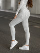 Seamless leggings PUSH UP MAX MARBLE K111 hellgrau MITARE