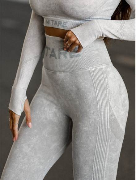 Leggings sin costuras PUSH UP MAX MARBLE K111 gris claro MITARE 2