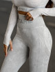 Leggings sin costuras PUSH UP MAX MARBLE K111 gris claro MITARE