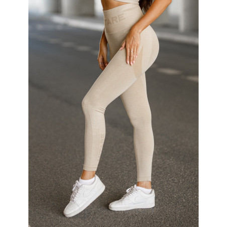 Legginsy damskie bezszwowe beżowe PUSH UP MAX K001 MITARE