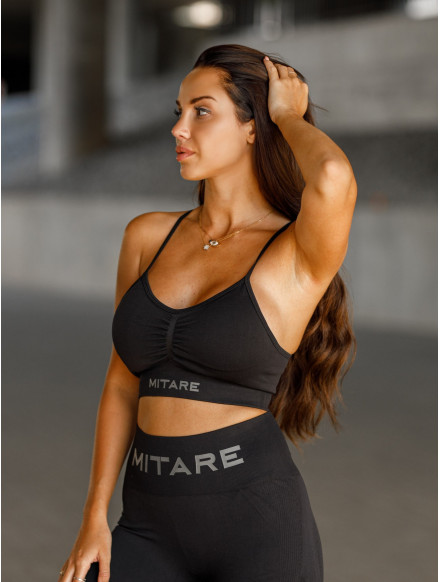 Biustonosz bezszwowy PUSH UP MAX K002 czarny MITARE