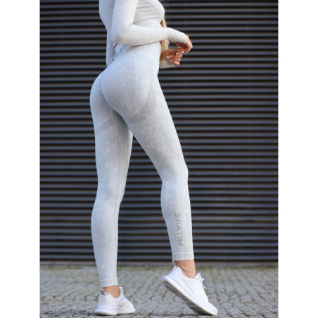 Legging gainant amincissant PUSH UP MAX MARBRE K111A gris clair MITARE