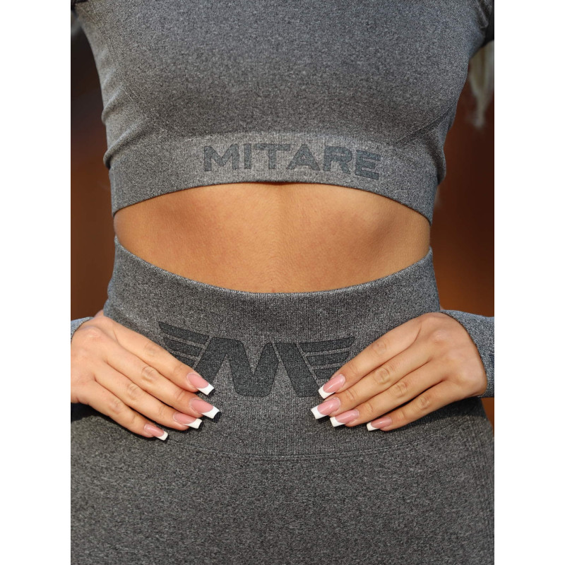 Legginsy damskie modelujące wyszczuplające ciemnoszare PUSH UP MAX ANGEL K001A MITARE