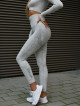 Leggings modellanti snellenti PUSH UP MAX MARBLE K111A grigio chiaro MITARE