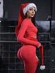 Seamless Crop Top PUSH UP MAX K084 red MITARE