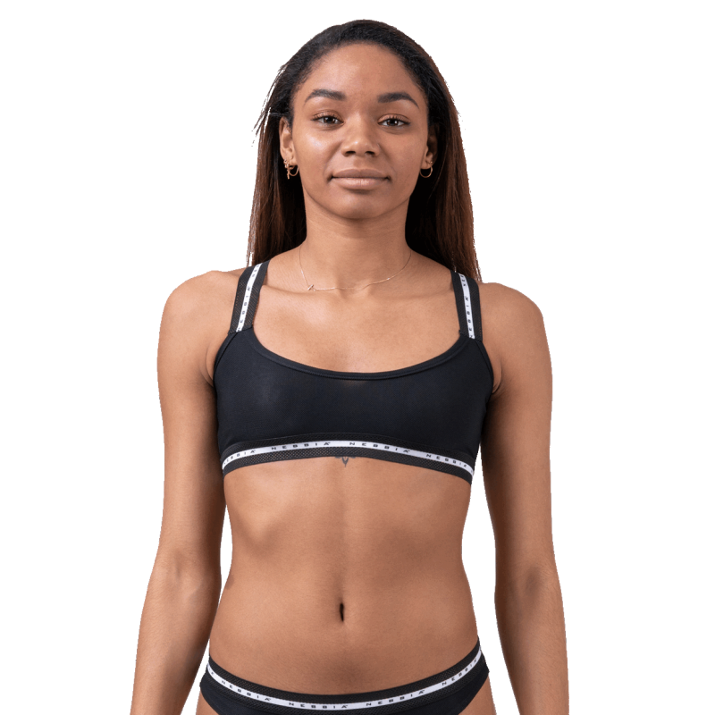 Biustonosz sportowy MESH ME N540 czarny NEBBIA