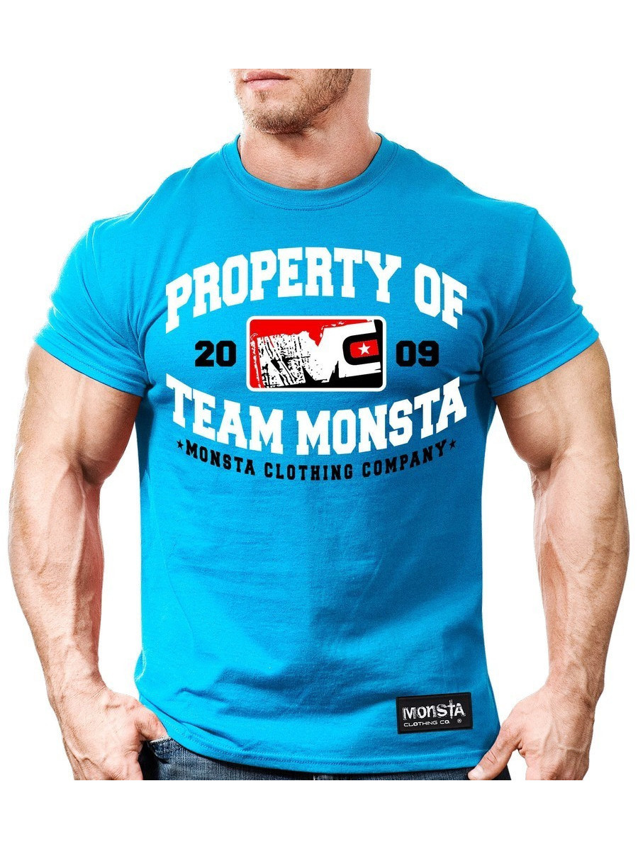 T-shirt męski M034 Blue MONSTA