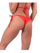 Bikini bottom with creases red MODEL N673 NEBBIA