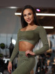 Crop Top bezszwowy DREAM K107 zielony MITARE