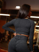 Crop Top Sans Couture DREAM K107 graphite MITARE