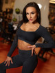 Seamless Crop Top DREAM K107 graphite MITARE