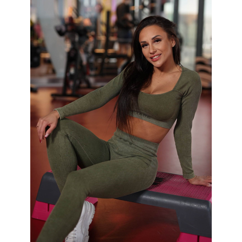 Leggings snellenti modellanti DREAM PUSH UP ANGEL K108A verde MITARE