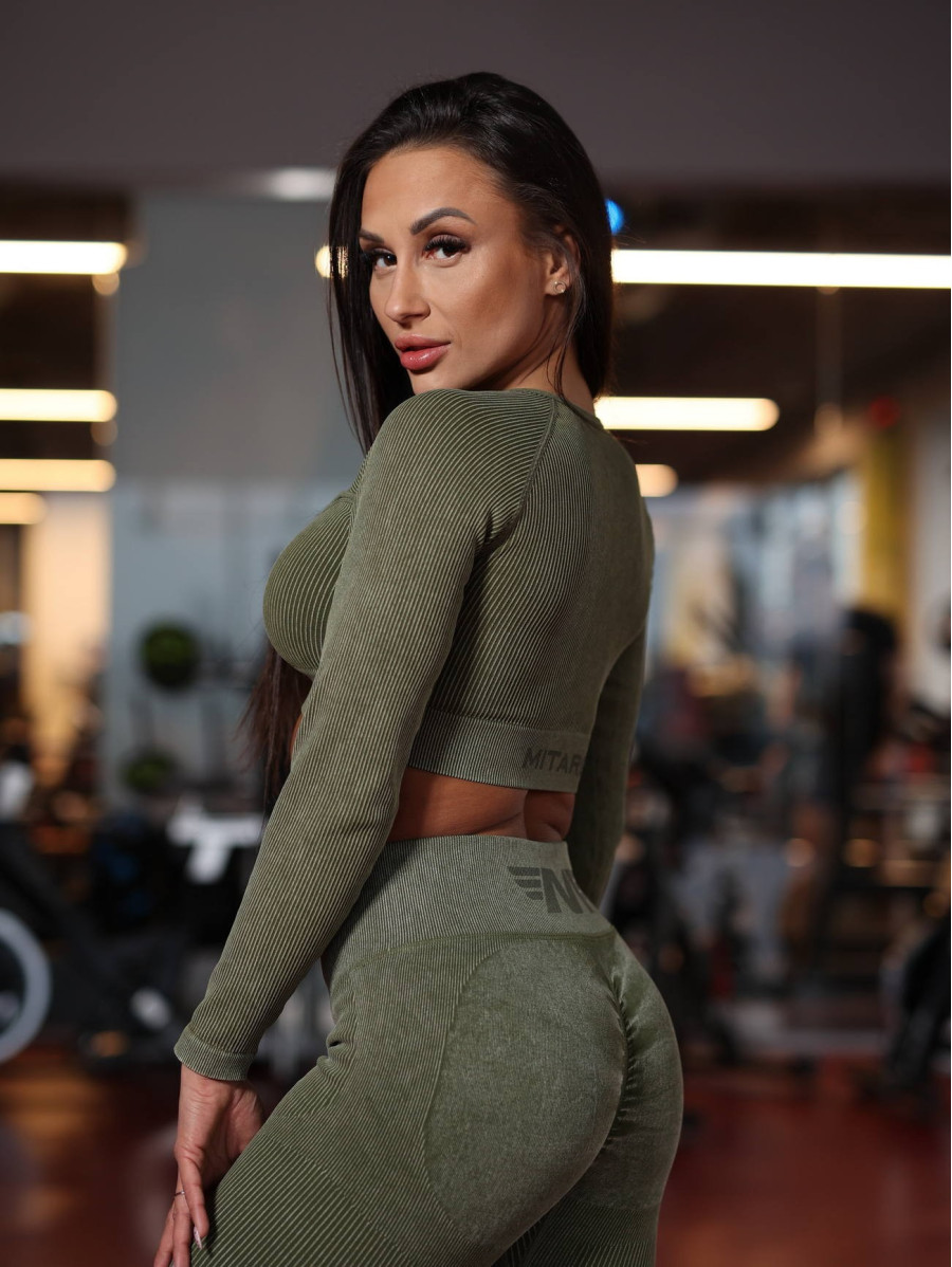 Crop Top Sans Couture DREAM K107 vert MITARE