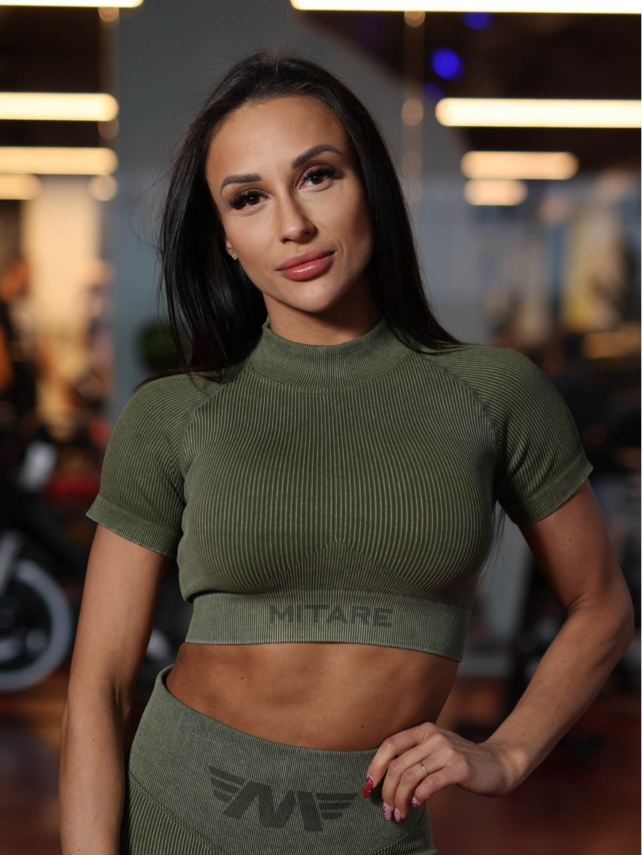 Seamless t-shirt DREAM K104 green MITARE