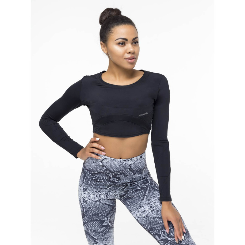 Long sleeve Crop Top SWEET K026 schwarz MITARE
