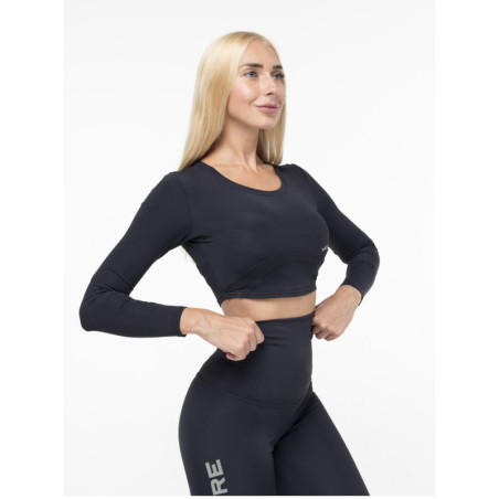 Crop Top manica lunga SWEET K026 nero MITARE