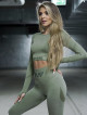 Nahtloses Crop Top PUSH UP MAX K084 armeegrün MITARE