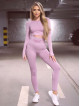 Crop top bezszwowy PUSH UP MAX K084 jasny fiolet MITARE