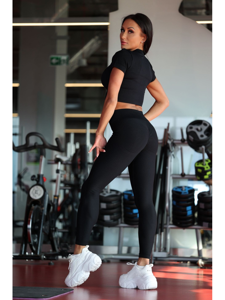 Leggings snellenti modellanti PUSH UP STREET COLLECTION K127 nero MITARE