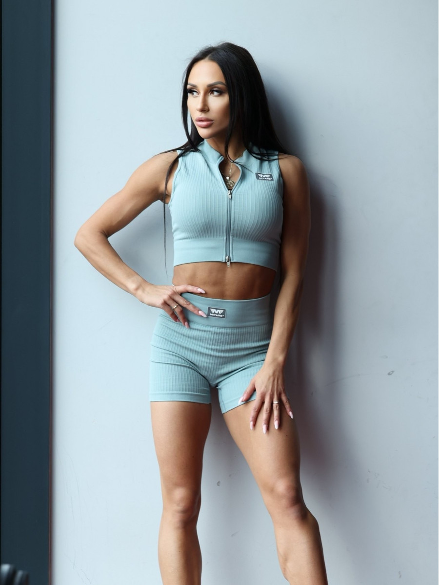 T-shirt senza maniche STREET COLLECTION K123 verde mare chiaro MITARE