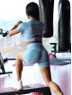 Short SLIM PUSH UP K116 bleu MITARE