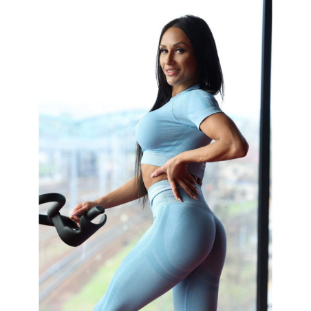 T-shirt SLIM PUSH UP K117 blu MITARE