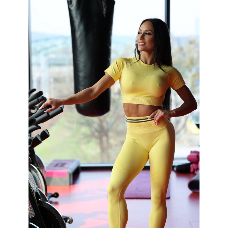 Legging sans couture SLIM PUSH UP K078 jaune MITARE