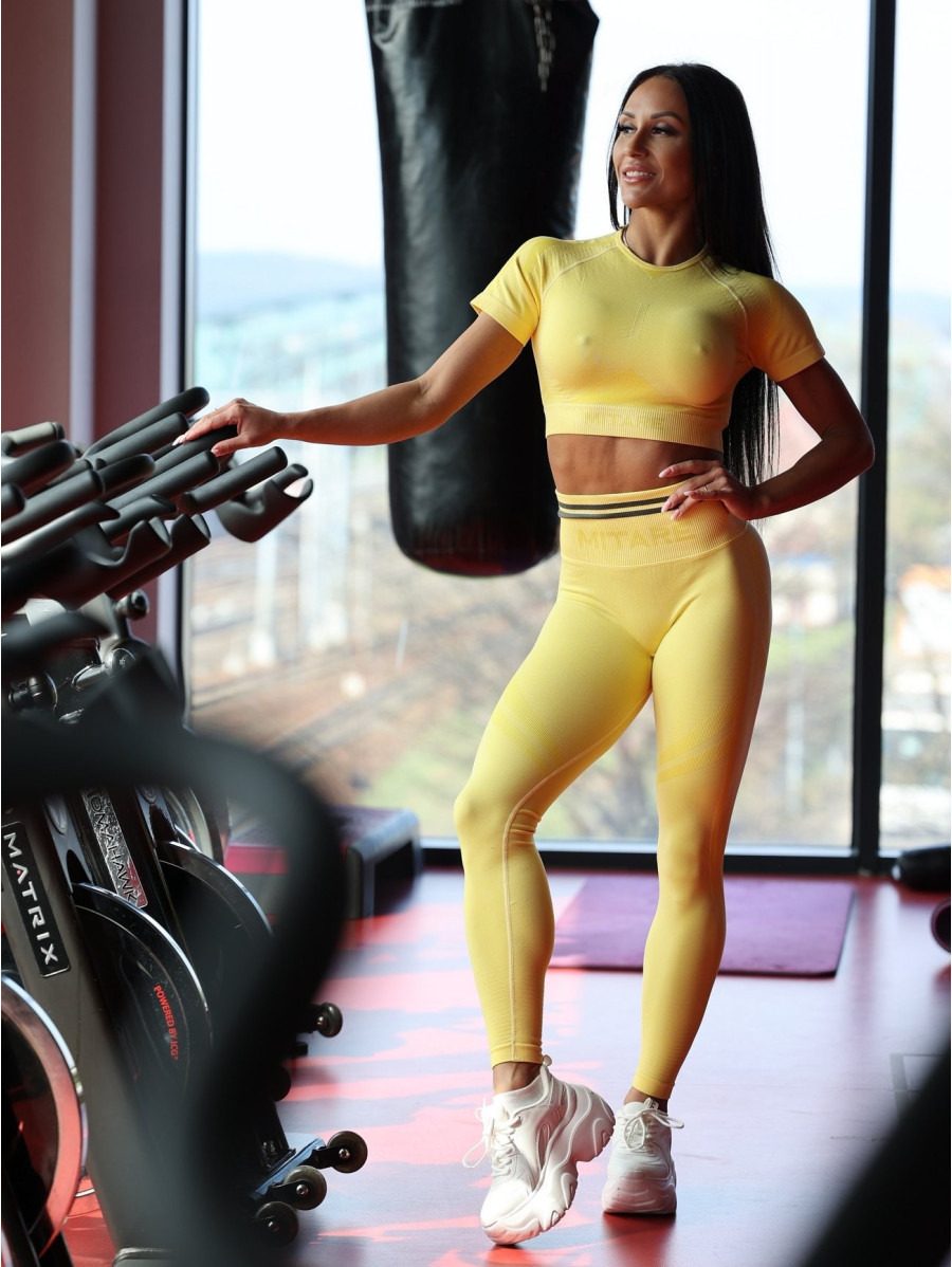 Koszulka SLIM PUSH UP K117 żółta MITARE