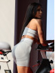 Shorts SLIM PUSH UP K116 grau MITARE