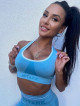 Seamless bra SLIM PUSH UP K079 blue MITARE